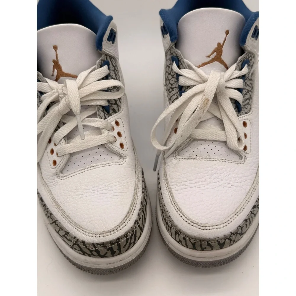 Nike Air Jordan 3 Retro Wizards White True Blue CT8532-148 Mens Sneakers 7.5
